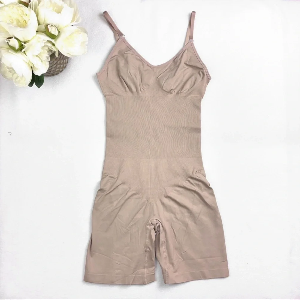 Shecurve Seamless Nude Smoothing Full Body Booty Popping Shapewear Bodysuit (XL)